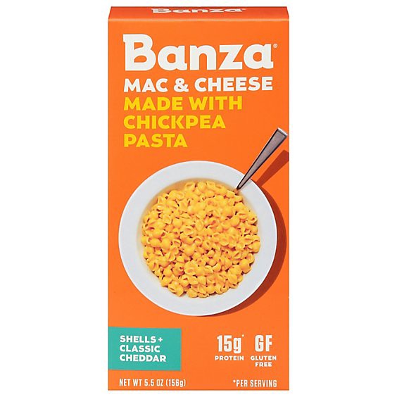 slide 1 of 1, Banza Chickpea Pasta Shells & Cheese Classic Cheddar - 5.5 Oz, 5.5 oz