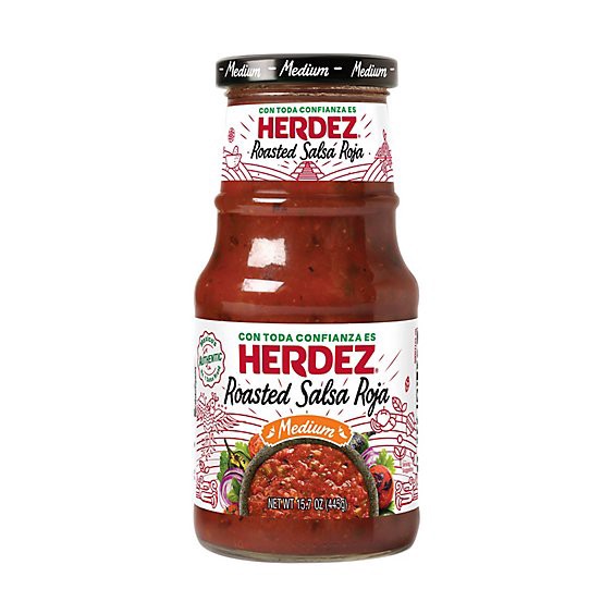 slide 1 of 12, Herdez Salsa Roasted Roja Medium Jar - 15.7 Oz, 15.7 oz