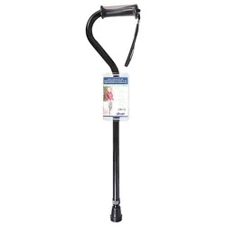 Drive Medical Cane Offset Handle Gel Grip Black - Each