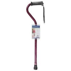 Drive Medical Cane Offset Hndl Gel Grip Red Crackl - Each