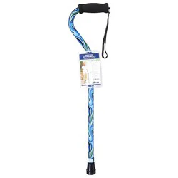 Drive Medical Cane Offset Swirl Rtl10303sw - Each