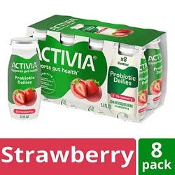 Activia Strawberry Probiotic Dailies Low Fat Yogurt Drinks - 8-3.1 Fl. Oz.