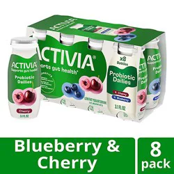 Activia Probiotic Dailies Blueberry & Cherry Yogurt Drink - Variety Pack - 8-3.1 Fl. Oz