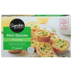 Signature Select Florentine Mini Quiche 15 Count - 11.2 Oz