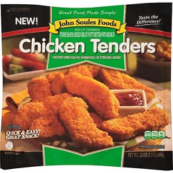 John Soules Chicken Breast Patty Fritters With Rib Meat Fully Cooked - 1.5 Lb