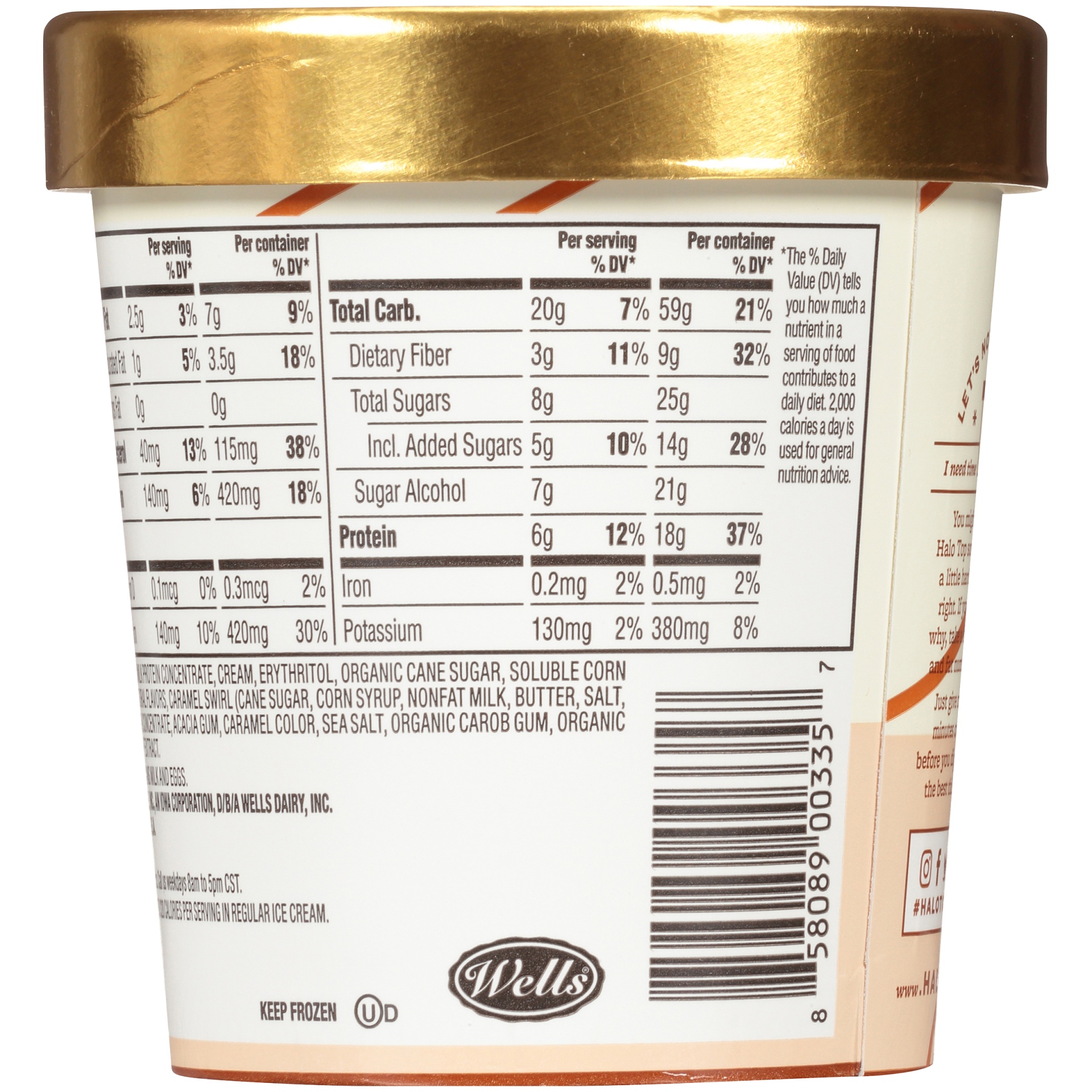 slide 4 of 7, Caramel Macchiato Light Ice Cream Pint, 1 pint