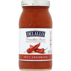 Delallo Tomato Sauce Pomodoro Fresco Spicy Arrabiata Jar - 25.25 Oz