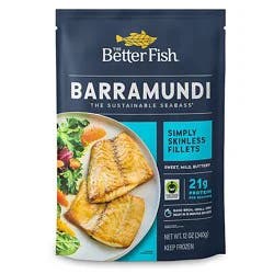 The Better Fish Barramundi Simply Skinless Fillets Frozen - 12 Oz