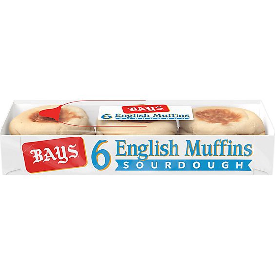 slide 1 of 6, Bays Sourdough English Muffins 6 Count - 12 Oz, 12 oz