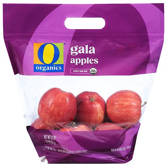 slide 1 of 1, O Organics Gala Apples Prepacked Bag - 2 Lb, 2 lb