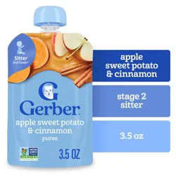 Gerber Natural Apple Sweet Potato With Cinnamon Toddler Food Pouch - 3.5 Oz