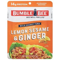 Bumble Bee Tuna Seasoned Lemon Sesame & Ginger - 2.5 Oz
