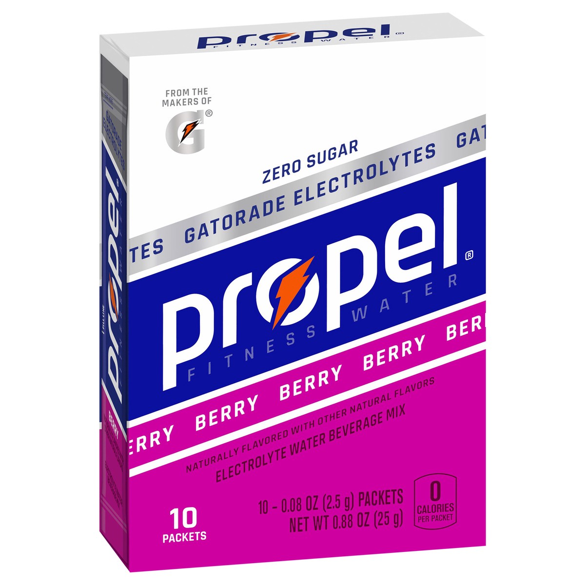 slide 3 of 9, Propel Water Beverage Mix With Electrolytes Berry - 10-0.08 Oz, 10-.08o