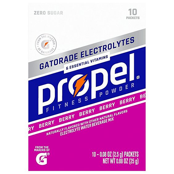 slide 1 of 1, Propel Water Beverage Mix With Electrolytes Berry - 10-0.08 Oz, 10-.08o