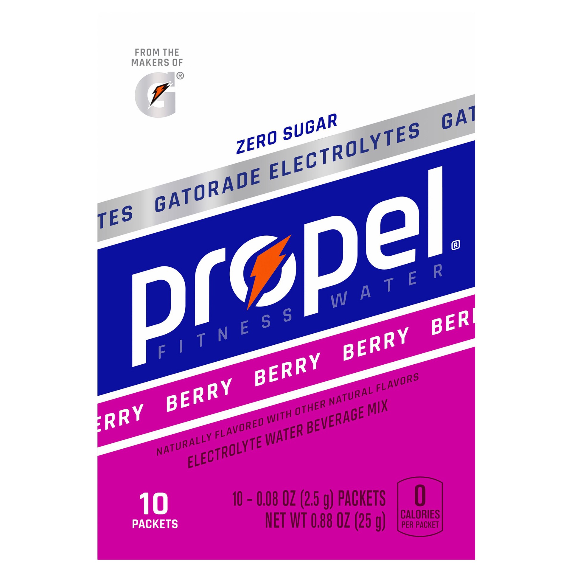 slide 2 of 9, Propel Water Beverage Mix With Electrolytes Berry - 10-0.08 Oz, 10-.08o