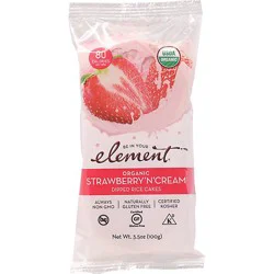 Element Rice Cakes Dipped Organic Strawberry N Cream - 3.5 Oz