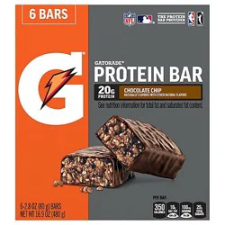 Gatorade Whey Protein Bar Chocolate Chip Multipack - 6-2.8 Oz