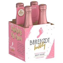 Barefoot Bubbly Brut Rose Wine - 4-187 Ml