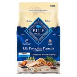 Blue Buffalo Life Protection Formula Senior Dry Dog Food Chicken & Brown Rice Recipe - 15 Lb
