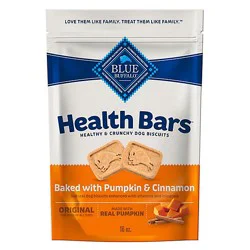 Blue Dog Food Biscuits Health Bars Baked Pumpkin & Cinnamon Bag - 16 Oz