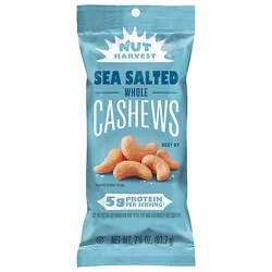 Nut Harvest Cashew Whole Sea Salted Bag - 2.25 Oz