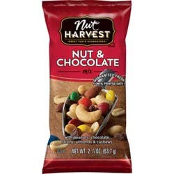 Nut Harvest Nut & Chocolate Mix Plastic Bag - 2.25 Oz