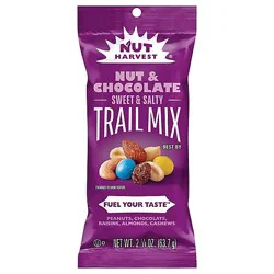 Nut Harvest Nut & Chocolate Mix Plastic Bag - 2.25 Oz