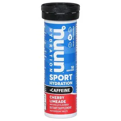 Nuun Sport + Caffeine Hydration Tablets Cherry Limeade - 10 Count