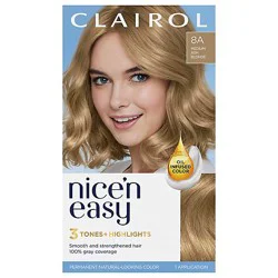 Clairol Nice N Easy Haircolor Permanent Medium Ash Blonde 8a - Each