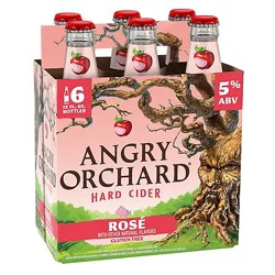 Angry Orchard Hard Cider Rose Bottles - 6-12 Fl. Oz.