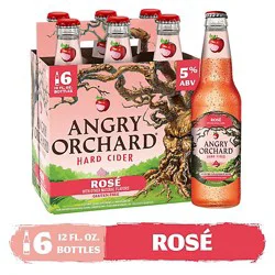 Angry Orchard Hard Cider Rose Bottles - 6-12 Fl. Oz.