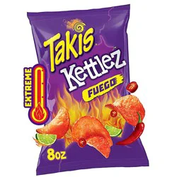 Takis Kettlez Fuego Hot Chili Pepper & Lime Kettle Potato Chips - 8 Oz