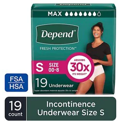 Depend Fresh Protection Adult Small Blush Absorbency Incontinence Underwear - 19 Count