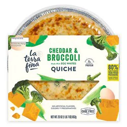 La Terra Fina Cheddar And Broccoli Quiche - 23 Oz