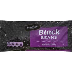 Signature Select Beans Black Dry - 16 Oz