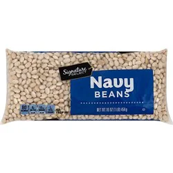 Signature Select Beans Navy Dry - 16 Oz