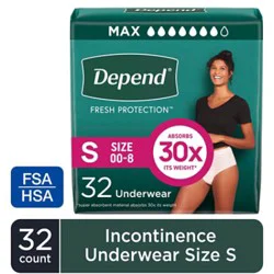 Depend Fresh Protection Adult Small Blush Absorbency Incontinence Underwear - 32 Count