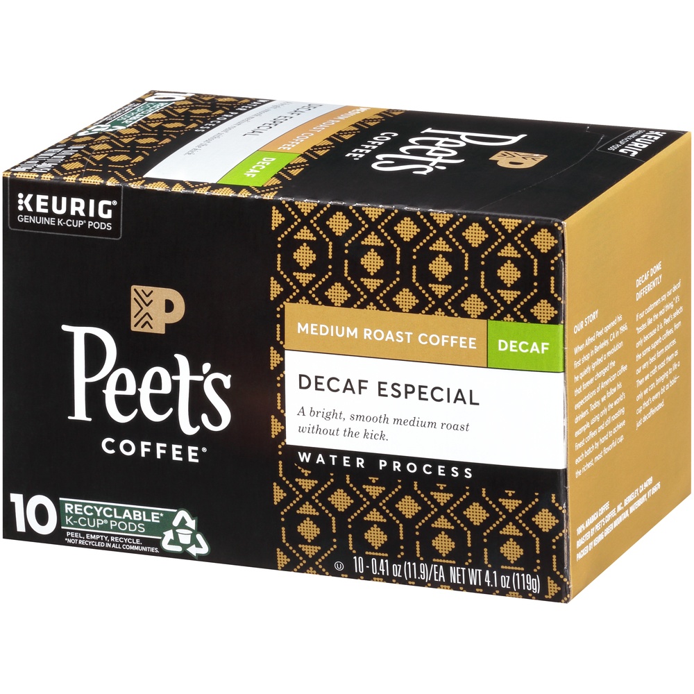 slide 3 of 7, Peet's Coffee Medium Roast Decaf Especial Coffee 10 - 0.42 oz Pods, 
