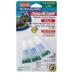 Hartz Ultraguard Topical For Dog & Puppies Dual Action 5 To 14 Lbs Blister Pack - 3 Count