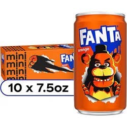 Fanta Soda Pop Orange Flavored Mini Can - 10-7.5 Fl. Oz.