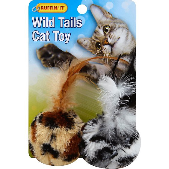 slide 1 of 1, Printed Plush Ball W Feather - 3 Count, 2 ct