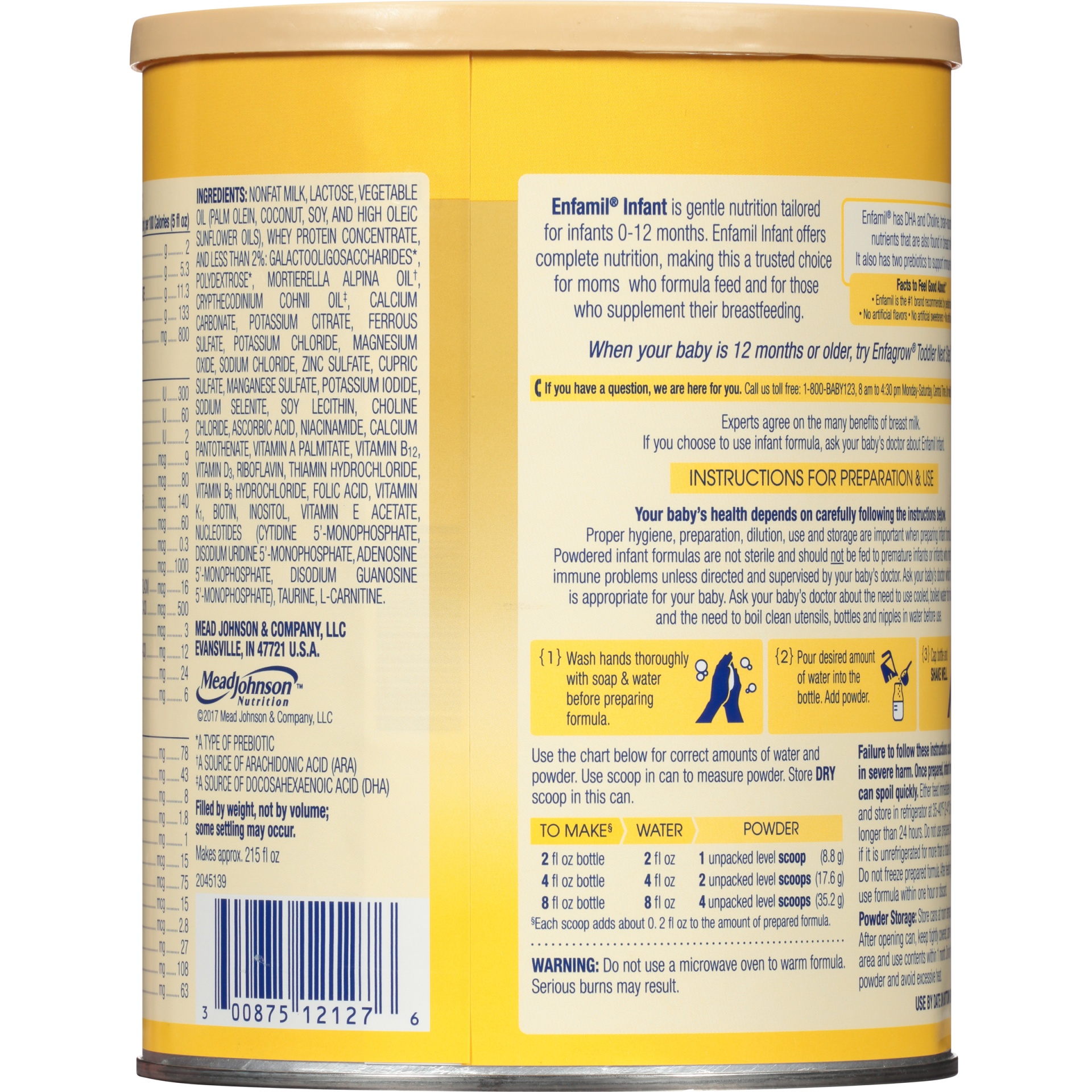 slide 5 of 6, Enfamil Infant Formula Milk-based Powder With Iron, 29.4 oz