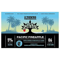 2 Towns Ciderhouse Pacific Pineapple In Cans - 6-12 Fl. Oz.