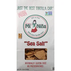 Mi Nina Chips Tortilla Sea Salt - 12 Oz