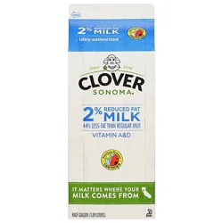 Clover Milk 2% Reduced Fat Non - Gmo Choice - Half Gallon