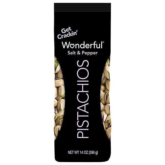 slide 1 of 1, Wonderful Pistachios Salt & Pepper Pistachios - 14 Oz., 14 oz