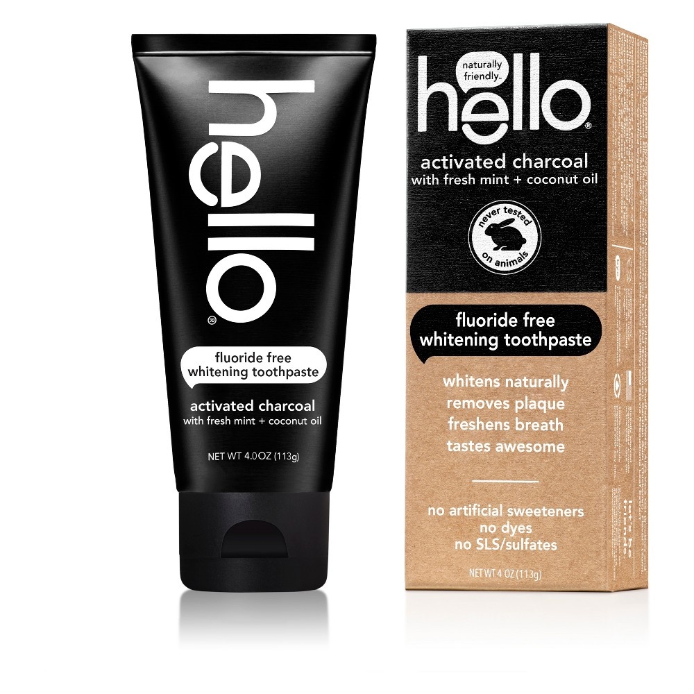 slide 4 of 4, hello Activated Charcoal Whitening Toothpaste - 4oz, 4 oz