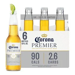 Corona Premier Mexican Lager Light Beer Bottles 4.0% Abv Multipack - 6-12 Fl. Oz.