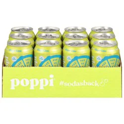 Poppi Ginger Lime Prebiotic Soda - 12-12 Fl. Oz.
