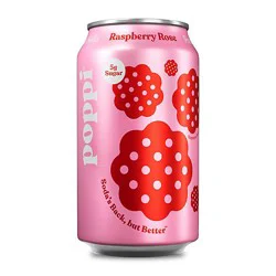 Poppi Raspberry Rose Prebiotic Soda - 12 Fl. Oz.